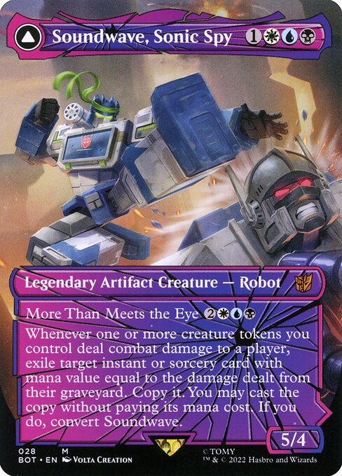 Soundwave, Sonic Spy, MTG card from The Brothers' War set